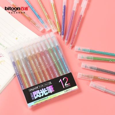 China Best Selling Gel Pen Bullet 1.0mm Seed Office School Normal Top Home Writing Instant Pen 12 Pcs Crystal Pen Sets Gift for sale