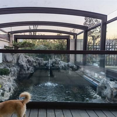 China Modern L-Shaped Sun Room, Smart Sun, Movable Good, Made in China, Tempered Glass Sun Room for sale