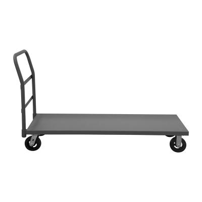 China Single End Warehouse Use Heavy Duty Flat Bar Metal Platform Disassembled Portable Cargo Trolley for sale