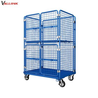 China Foldable Stackable Roll Container With Door for sale