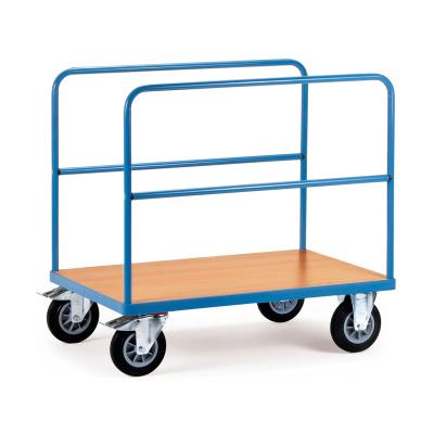 China Portable Disassembled Plywood Platform Handle Heavy Duty Warehouse Twin Heavy Duty Mat Moving Cart for sale