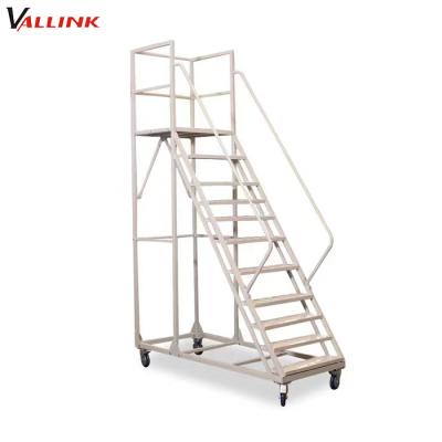 China 3M Industrial Heavy Duty Steel Platform Ladder Folding Ladders for sale