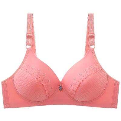 China High Quality Breathable Thickened Cup Large Plump Plump Women's Bra Breast Bra Without Steel Ring for sale