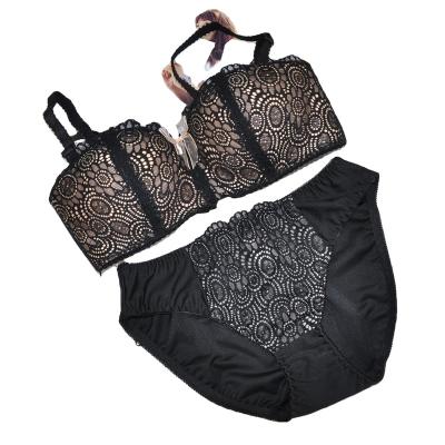 China Fashion One-Piece Seamless Lace Sexy Women Sleep Bra Underwear Breathable Set for sale