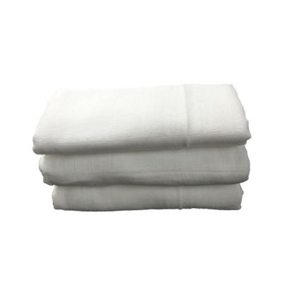 China OEM 100%Cotton White Muslin Squares Baby Cloth Weave Diaper for sale