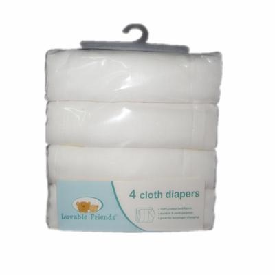 China Trade Assurance Customized Plain Weave Natural Prefold Reusable Baby Diaper Insert for sale