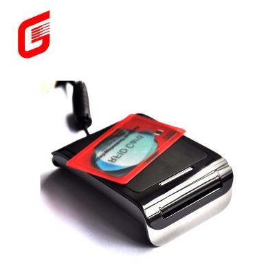 China External Black S9 RS232 / USB Contactless Smart IC Card Reader with All in 1 Card Slots for sale