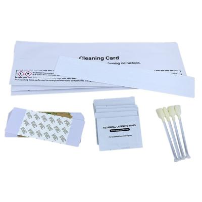 China Kit de limpeza excelente para impressoras de cartões de identidade HDP8500 HDP6600 4 x esfregões e 10 x toalhas à venda