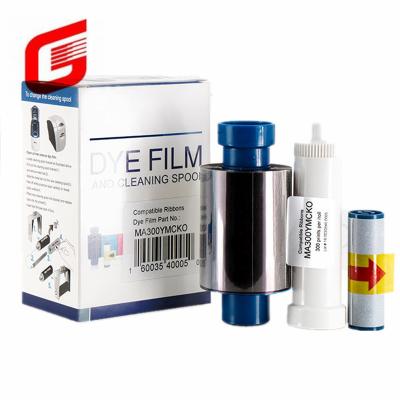 China Color Printer Compatible Ribbon for MAGiCARD DYE FILM AND CLEANING SPOOL MA300 YMCKO for sale