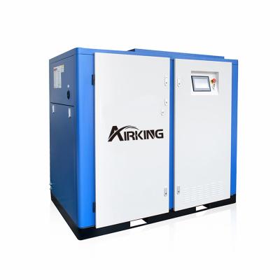 China High Performance 110kw 150hp 8bar 10bar Oil Free Silent Water Cooling Screw Air Compressor Motor Oil Free Compressor for sale