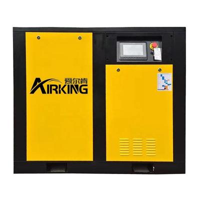 China China factories lubricated 7.5kw 15kw 22kw 37kw 75kw 8bar screw type oil free silent 10bar 13bar air compressor with CE product for sale