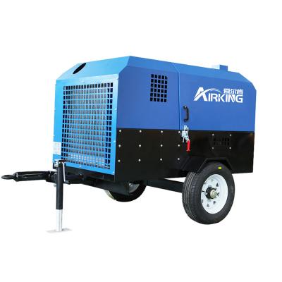 China Lubricated Mine Drilling 353cfm Air Compressor 110kw 145psi Diesel Engine Driven Diesel Air Compressor With Generator for sale