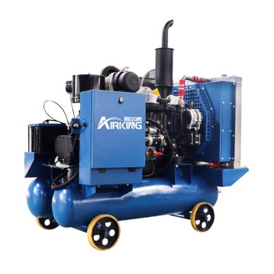 China 41kw 116psi engine diesel mobile compressor industry 176Cfm air lubricated diesel air compressor for sandblasting for sale