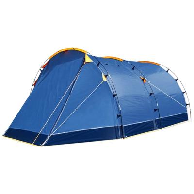 China Wholesale 4-5 Person Outdoor Family Large Tent Double Layer Waterproof Camping Tent Extended Type Fiberglass for sale