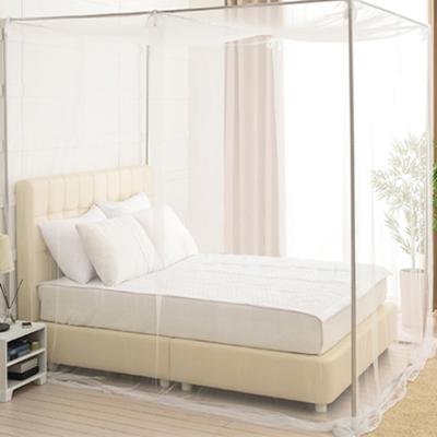 China Double Folded Majesty King Queen Size Rectangular Mosquito Net Bed Canopy Mosquito Netting for sale