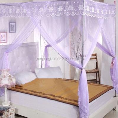 China Elegant Purple Round Princess Folded Lace Curtain Dome Bed Canopy Mosquito Net Making for sale