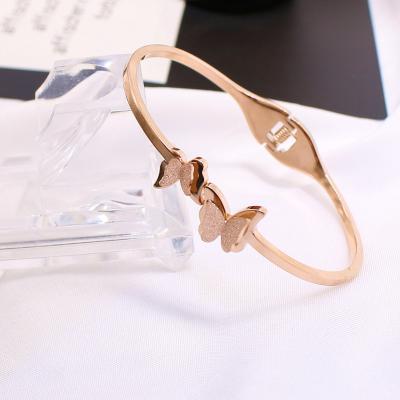 China Wholesale CLASSIC Fashion Butterfly Bracelet Spring Bangle Women Wrist Decoration Gift Bracelets Birthday Gift for sale