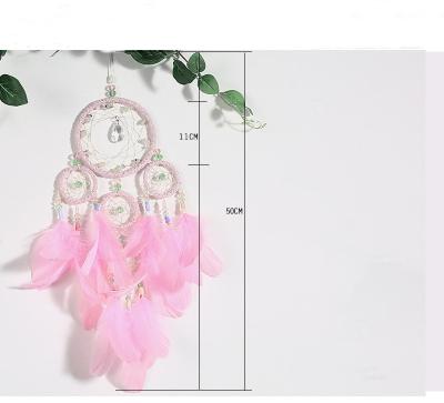 China Art Decor Feather Dream Catcher Movable Fairy Hanging Ornaments Hollow-out Dream Catcher for Bedroom Wall Hanging Decorations Craft for sale