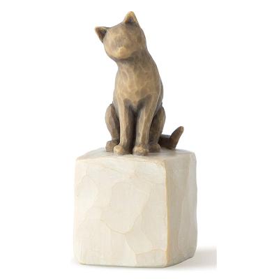 China Artificial Resin Sculpture Resin Figurine, Love My Cat Figurine, Lucky Cat Figurine Gifts for Kids for sale