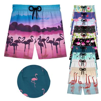 China High quality QUICK-DRY summer beach shorts for men flamingo pattern printed quick-drying beach pants for sale