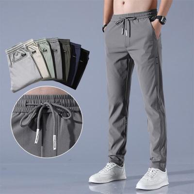 China Summer men's lightweight running straight loose elastic sport pants quick-drying athletic pants shaping workout sports tracksuit men for sale