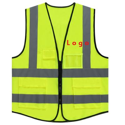 China Reflective Vest Customized Logo Safety Vest Windproof Multi-pocket Vest Reflective Vest for sale