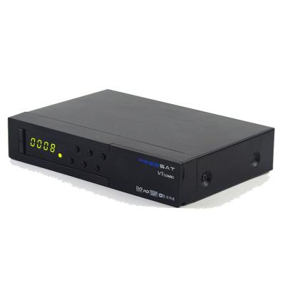 China DVB-S2+T2 Freesat V7 DVB-S2+T2 MPEG4 Satellite Receiver IPTV Combo Set Top Box Full 1080P FTA with AC Slot Support usb wifi freesat V7 Combo for sale