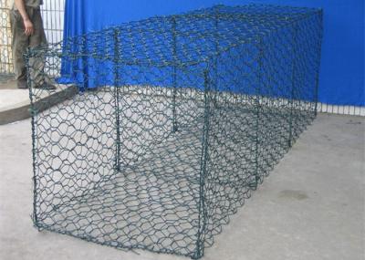 Chine Matelas enduit de Gabion de grillage de PVC Gabion de boîte enduite de PVC tissé par noir à vendre