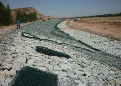 China Slope Stabilization Galvanized Gabion Box Plastic Coated Easy Transport for sale