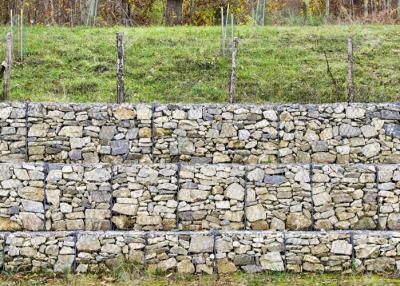 China Cesta galvanizada sumergida caliente de la piedra de Gabion de la malla soldada con autógena para la construcción del paisaje en venta