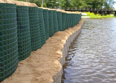 China Langlebig geschweißte militärische Verteidigungsbarrieren / Gabion Mesh Box zur Überschwemmungskontrolle zu verkaufen