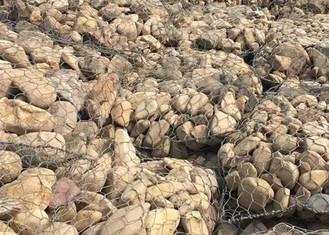 Κίνα Έλεγχος πλημμύρας 4.0mm Gabion Mesh Κλουβί Για Stone Sack Gabion κιβώτια ποταμού γεμίζει τσάντες gabion PVC επικαλυμμένα σάκους gabions προς πώληση