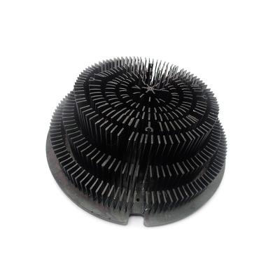 China Aluminum Alloy Round 100w Led Cob Heatsink Led Black Body Aluminum OEM Power Lighting Heatsink for sale