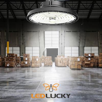 China Smart Industrial 100W 150W 200W Warehouse Garage Exhibition Highbay Light Fixture Lights IP65 Waterproof UFO Led High Bay Lights for sale