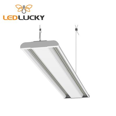 China T8 warehouse etl dlc 135Lm/W 75W 120W 150W industrial Dali Control Linear Led High bay light 4Ft 60000 lumen for sale