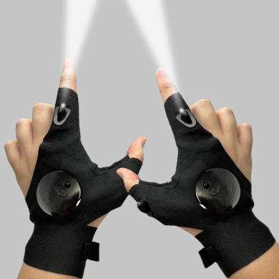 China OEM Anti Slip 2021 Cool Hands LED Free Fingerless Repair Camping Hiking Running Party Light Flashlight Gloves for sale