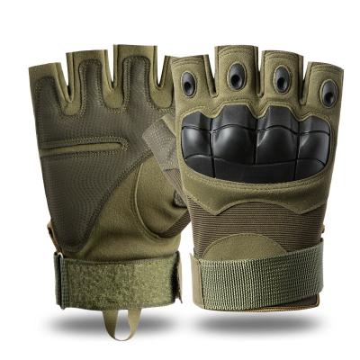 China Half Finger / Custom Logo Factory OEM Fingerless Premium Men's Combat Military Police Army Gear Outdoor Sports Rubber Knuckle Tactical Gloves for sale