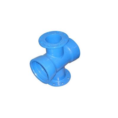 China Water Supply Project Fabrication Cast Iron Pipe Fitting Socket Cross for Sewage, Wastewater and Irrigation for sale