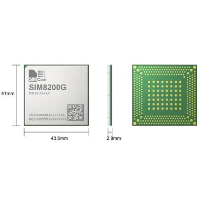 China Multi-band strong scalability of 5G Sub-6G NR/LTE-FDD/LTE-TDD/HSPA+ data transmission applications with rich interfaces SIM8200G module compatible with sim8300 for sale