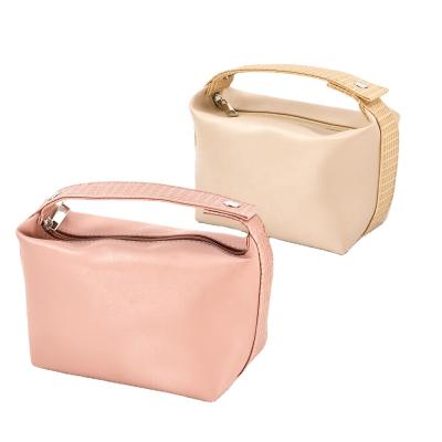 China Luxury Zipper Fashion PU Makeup Bag PU Leather Cosmetic Bag Makeup for sale