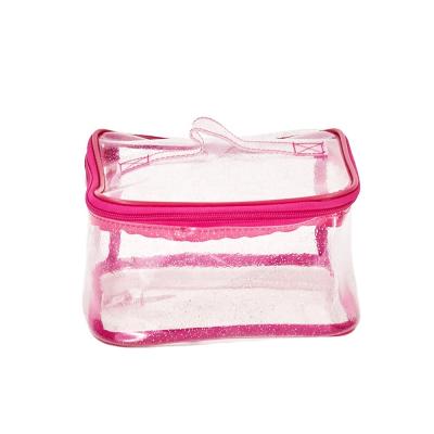 China 100% Eco-Friendly Wholesale Custom Make-up Bag ISO BSCI Sedex FAMA PVC Makeup Bag Clear Bags EVA Ladies Cosmetic Bag for sale