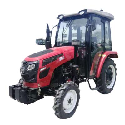 China Hotels Professional Manufacture Cheap Wheel Tractor With Cabin 50hp 4WD Compact Tractor à venda