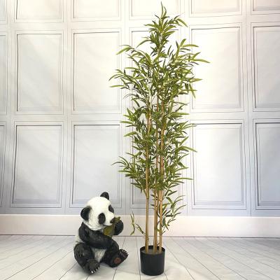 China Minimalist in Outdoor Garden Common Plastic Whole Artificial Artificial Bonsai Trees Highly Simulation Bamboo Tree for sale