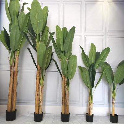 China Wholesale Minimalist Leaf Outdoor Home Decorative Home Decorative Banana Fake Plants for sale