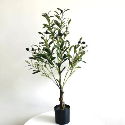 China Minimalist Customized Faux Plants Potted Plants Indoor Decorative Plastic Artificial Olive Tree Plants Olive Tree for sale