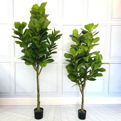 China Wholesale minimalist artificial ficus lyrata bonsai trees for indoor outdoor with high simulation appearance for sale