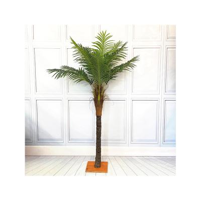 China Indoor Decoration Bonsai 2021 High Quality Green Plastic Decorative Tree Palm Bonsai Artificial Trees for sale