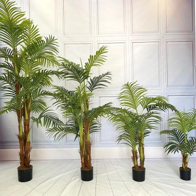 China Minimalist in Western Outdoor Plastic Palm Tree Trunks Fake Green Plants Decor Artificial Wholesale Kwai Stream for sale