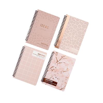 China LOGO Template Size Paper Easy Enrolling Customizable Cover Environmental Protection Inner Page Spiral Coil Diary Notebook for sale