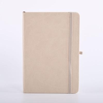 China Easy Writing A5 Size Wholesale Custom LOGO Online Horizontal Line Inside Page Leather Cover Business Notebook Diary for sale